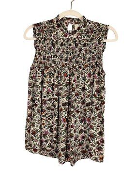 Colorful Floral Smock Top 4 Boho Indie Festival Preppy Earthy Feminine